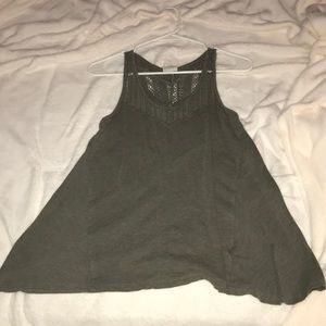 Army green flowy tank top. Size small worn a few times. Brand MOSSIMO